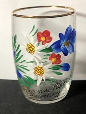 GRUSS VON ALPENHOF Floral Hand Painted Wine Taster Glass 🍇 Reading BERKS PA 60s picture