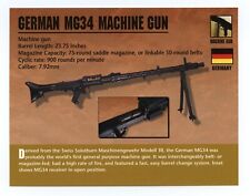 German MG34 Machine Gun Atlas Classic Firearms Card picture