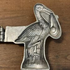 Antique Pewter Ice Cream Mold Eppelsheimer E & Co #1151 Stork with Baby picture