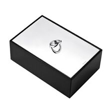 Christofle Vertigo Black Lacquer Box With Silverplated Lid picture