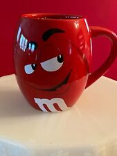 M&M 20oz Coffee Mug Red “Wanna piece of me?” 2016 from M&M’s World 4.75” tall picture