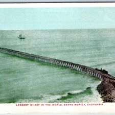 c1900s UDB Santa Monica, CA Longest Wharf in the World Charlton & Co UNP PC A243 picture