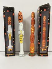 Vintage Hermitage Pottery Halloween 1990s Pumpkin Trick or Treater Figures Stone picture