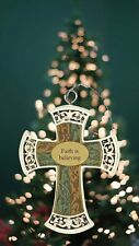 Cross Faith Is Believing Christmas Religious Ornament by Ganz 4