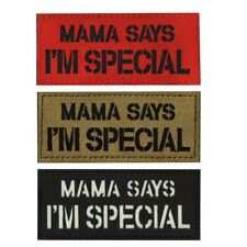 3PCS Reflective IR MAMA SAY I'M SPECIAL TAB TACTICAL HOOK LOOP PATCH BADGE GLOW picture