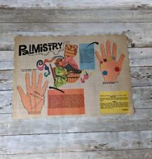 1960's Vintage Palmistry Paper Placemat Palm Reading Occult Ephemera  picture
