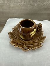 Shafford Mini Maple Leaf Cup with Squirrel Handle & Saucer Set - 1950's Vintage picture