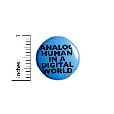 Analog Human In A Digital World Fridge Magnet Old School Cool Funny 1
