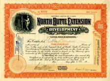 North Butte Extension Development Co. - Stock Certificate - Mining Stocks picture
