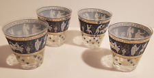 VINTAGE WEDGWOOD MCM HELLENIC BLUE JEANETTE DRINKING GLASS SET/4 GLASSES 4