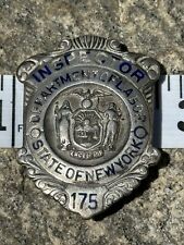 Antique Early Sterling 1900's New York Department Of Labor Inspector  Badge picture