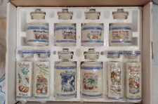 Vintage Lenox Bakers Dozen Porcelain Canister Jar Complete Set of 10 picture