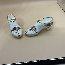 Royal Albert bone china  England, 1962  ornamental Shoe Set Of Two picture