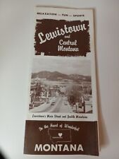 ⭐VTG 1973 Lewistown & Central Montana Main Street & Mountains Travel Brochure  picture