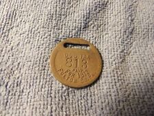 Vintage 1914 Fulton Co., Pa. Brass Dog Tag Tax License #813 picture
