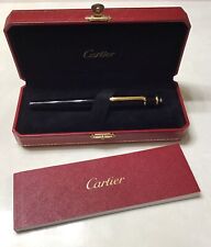 CARTIER DIABOLO COMPOSITE BLACK & GOLD ROLLERBALL with BOX -EXCELLENT picture