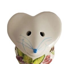 Vintage Hand Painted Flowers Mouse Parmesan  Cheese Shaker 1990's Kitchen picture