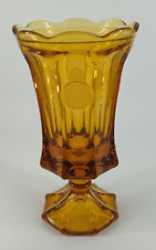 Fostoria Coin Glass Amber 1887 Eagle Apothecary Vase Jar 10