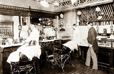 1895-1910 LC Wiseman Barber Shop NYC Vintage Photograph 11