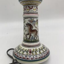 Vintage Hand Painted Lamp Portugal Nature Cottage Gorgeous picture