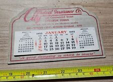 Vintage 1955 City Mutual Insurance Co Lebanon PA Advertising Cardstock Calendar  picture