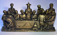 Cubist Abstract Modern “The Last Supper” Wall Sculpture MCM Christianity Decor picture