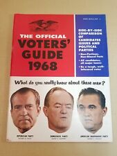 The Official Voters' Guide 1968 Nixon Humphrey Wallace Cover Single Issue  picture