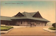 Vintage 1909 SALEM, Ohio Postcard Pennsylvania Railroad Depot / Train Station picture