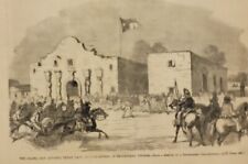 The Alamo San Antonio Texas 1861 vintage print  Fort Lancaster, Fort Brown Texas picture