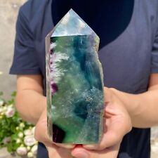 1.4LB  Natural Fluorite Crystal Column Magic Wand Obelisk Point Earth Healing picture