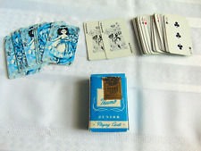 Vintage Arrco Playing Cards Junior Tom Thumb Blue & White Flowers Mini Card Deck picture