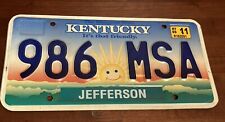 2005 Kentucky Smiley Sun License Plate Jefferson Co 985 MSA picture