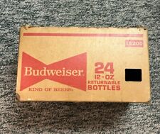 Vintage 1984 Budweiser Beer Heavy Cardboard Case Crate Box Bud Beer Collectible picture