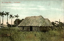 Cuba ~ thatched roof hut ~ native home ~ postcard picture