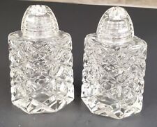 Vintage Hand Cut Crystal Salt and Pepper Shakers  3