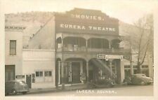 Postcard RPPC 1940s Nevada Eureka Movie Theater autos Coca Cola 23-12010 picture
