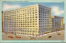 Marshall Field and Co Retail Store Chicago Illinois Old Linen Postcard  D12 picture