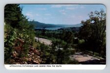 Lake George NY-New York, Lake George and Mountains, c1949 Vintage Postcard picture