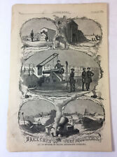 1861 magazine engraving~ 11x16 ~ SKETCHES OF FORT MOULTRIE picture