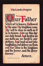 POSTCARD : VINTAGE GREETING - THE LORD'S PRAYER - 1907 SHEAHAN'S GOOD MOTTOS picture
