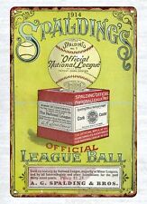 home decor 1914 SPALDINGS OFFICIAL BASEBALL GUIDE COVER metal tin sign picture