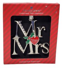 Harvey Lewis Mr & Mrs 2018 Christmas Tree Ornament Crystals From Swarovski picture