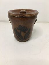 Vintage Miniature Stoneware Crock w/lid picture
