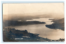 1920 Lebanon NH Mascoma Lake RPPC Aerial Early Posted View picture