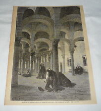 1877 magazine engraving ~ INTERIOR OF THE CATHEDRAL OF CORDOVA picture