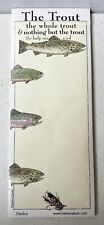 Hatley Nature THE TROUT Note Pad Approx 25-30? Pages 11” SE4 picture