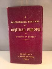Vintage Brentano's  (Fold-out) Road Map Of Central Europe Dr. Wood McMurty picture