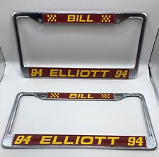 Bill Elliott #94 Metal License Frame Holder Red Chrome NASCAR (lot of 2) picture