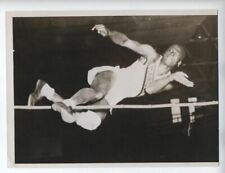 1936 ORIGINAL AFRICAN AMERICAN HIGH JUMP RECORD EDWARD BURKE PHOTO VINTAGE  picture