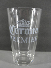 CORONA PREMIER PINT GLASS THE EXCEPTIONAL LIGHT BEER BAR PUB MANCAVE 16oz. NEW picture